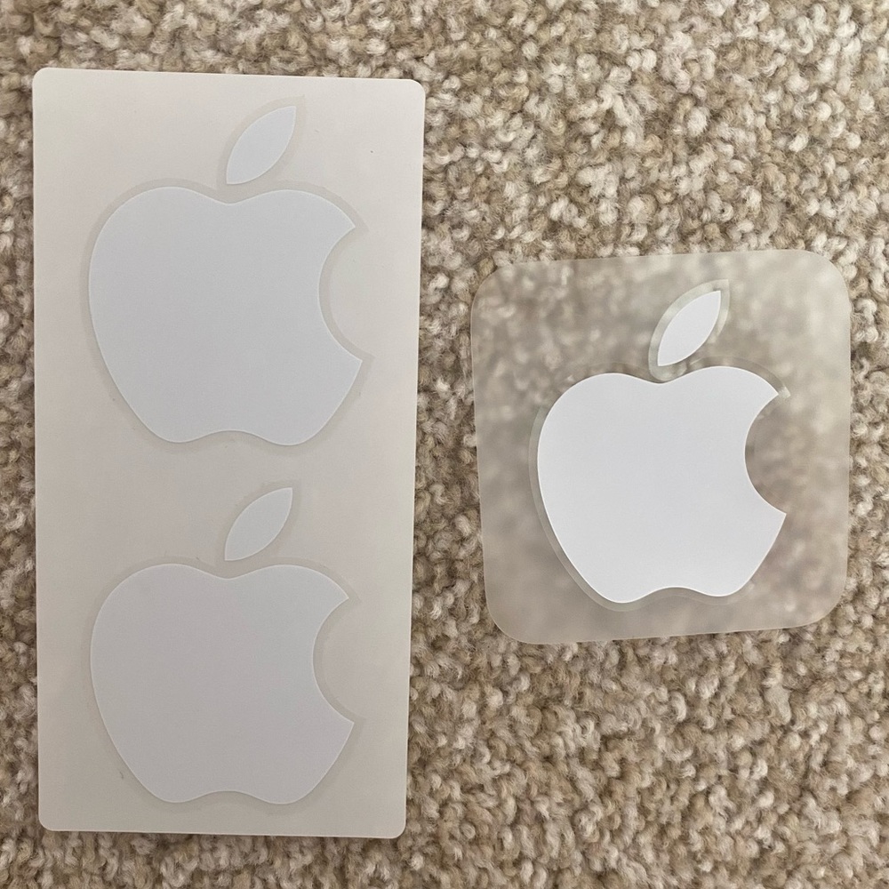 NWT Set of 3 Official Apple Logo Authentic Decal Stickers
